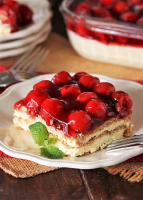 No-Bake Cherry Eclair Dessert | The Kitchen is My Playground image
