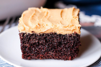 Chocolate Cake With Peanut Butter Frosting | Just A Pinch image