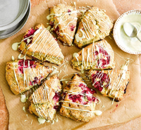 Raspberry & white chocolate scones recipe - BBC Good Food image