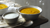 Roast squash and sweet potato soup recipe - BBC Food image