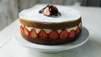 Fraisier cake recipe - BBC Food image