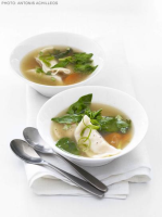 Gingery Spinach and Dumpling Soup Recipe - Food Network image