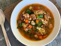 Beef, Barley and Many Vegetable Soup Recipe - Foo… image