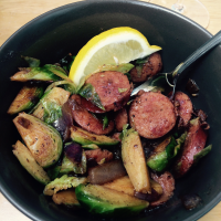 Kielbasa with Brussels Sprouts Recipe | Allrecipes image