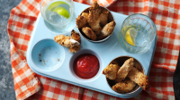 Healthy chicken goujons recipe - BBC Food image