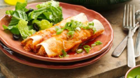 Easy Creamy Chicken Enchiladas Recipe - BettyCroc… image