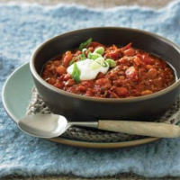 Beef, Bacon and Beer Chili Recipe | MyRecipes image
