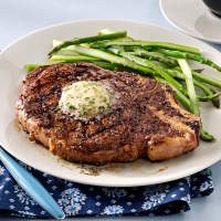 Grilled Ribeyes with Herb Butter Recipe: How to Make It image