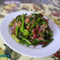 Fried Asparagus with Bacon Recipe | Allrecipes image
