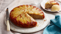 Pear upside-down cake recipe - BBC Food image