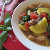 Tuscan Bean, Chicken, and Italian Sausage Soup Recipe ... image
