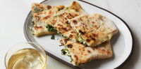 Spinach and Three Cheese Gozleme Recipe | Epicurious image