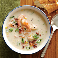 SHRIMP AND CORN CHOWDER WITHOUT BACON RECIPES