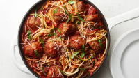 Skillet Zoodles and Meatballs Recipe - LifeMadeDelicious.ca image