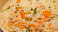 Best Creamy Chicken & Rice Soup Recipe - How to Make ... image