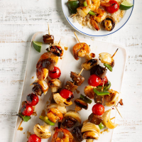 Steak and Shrimp Kabobs Recipe: How to Make It image