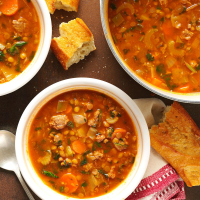 Beef Lentil Soup Recipe: How to Make It - Taste of Home image