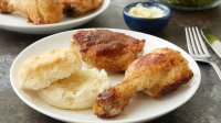 Sheet Pan Fried Chicken and Biscuits with Honey Butter ... image