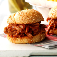 Tangy Pulled Pork Sandwiches Recipe: How to Make It image