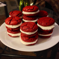 Dawn's Easy Red Velvet Sandwich Cookies Recipe | Allr… image
