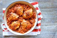 Paprika Chicken Thighs and Rice Skillet Recipe | Allrecipes image