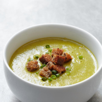 Creamy Asparagus-Potato Soup Recipe - EatingWell image