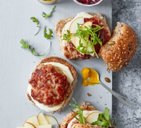 Pork & apple burgers recipe - BBC Good Food image