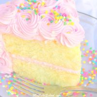 White Almond Sour Cream Cake- A Scratch ... - My Cake S… image