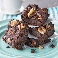 Classic Fudge-Walnut Brownies Recipe | MyRecipes image