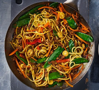 Pork noodle stir-fry recipe - BBC Good Food image