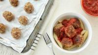 Spicy Italian Pork Meatballs Recipe - BettyCrocker.com image