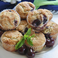 Fresh Cherry Muffins Recipe | Allrecipes image