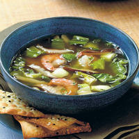 Oriental Soup with Mushrooms, Bok Choy, & Shrimp Recipe ... image