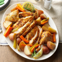 Slow-Roasted Chicken with Vegetables Recipe: How to Ma… image