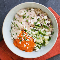 Mediterranean Chicken Quinoa Bowl Recipe | EatingWell image