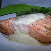 Grilled Salmon Fillets with a Lemon, Tarragon, and Garlic ... image