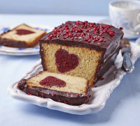 Hidden heart cake recipe - BBC Good Food image