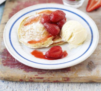 Strawberry compote with sugared drop scones recipe | … image