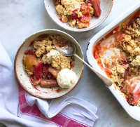 Rhubarb & apple crumble recipe | BBC Good Food image