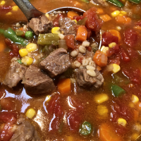 Slow Cooker Vegetable Beef Soup - Just A Pinch Recipes image