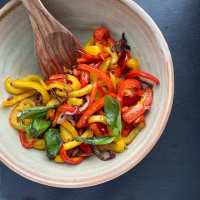 Air-Fried Roasted Sweet Peppers and Onions - Allrecipes image
