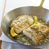 Roast Cod with Garlic Butter Recipe | MyRecipes image