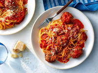Spaghetti and Easy Meatballs Recipe | MyRecipes image