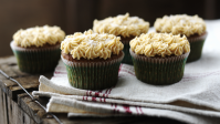 Gingerbread cupcakes with salted caramel icing - BBC Food image