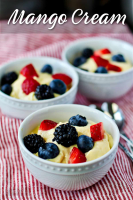 Mango Cream with Berries | #SpringSweetsWeek | Karen's ... image