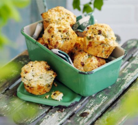 Triple cheese & onion muffins recipe - BBC Good Food image