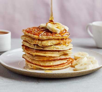 Vegan banana pancakes recipe | BBC Good Food image