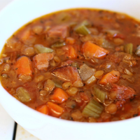 Slow Cooker Lentil and Ham Soup Recipe | Allrecipes image