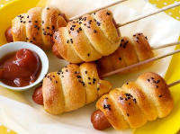 Baked Mini Corn Dogs Recipe - Food Network image