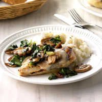 Spinach and Mushroom Smothered Chicken Recipe: H… image